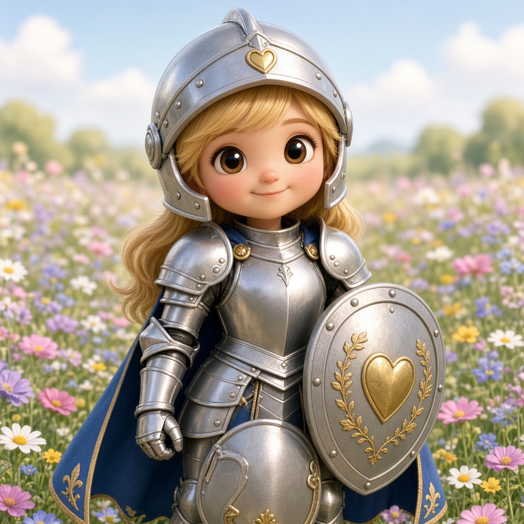 A knight in full shining armor